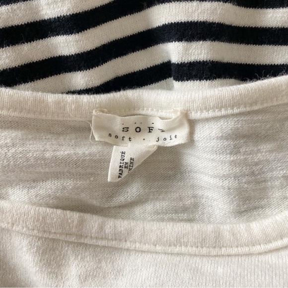 SOFT JOIE Striped 3/4 Sleeve ‘Mi Amour’ Top SZ XS sailor core - Picture 7 of 8